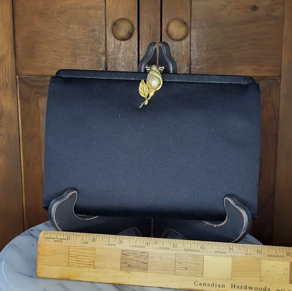 Brooks Brothers Black Clutch with Gold Accent - Picture 4 of 15